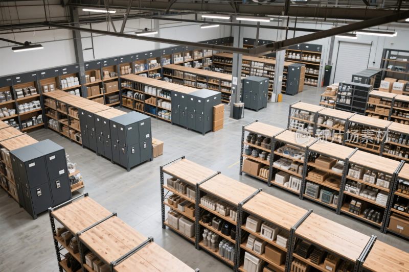仓库内部货架场景