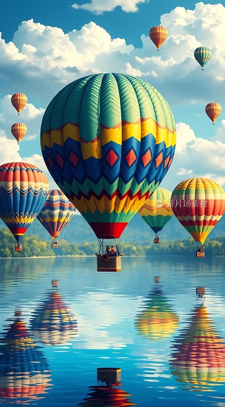 湖畔热气球之旅