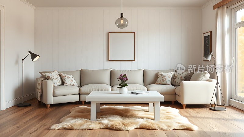 现代简约客厅温馨舒适生活空间