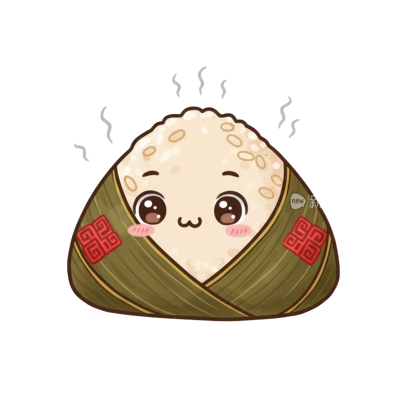 可爱的端午节卡通粽子免扣元素