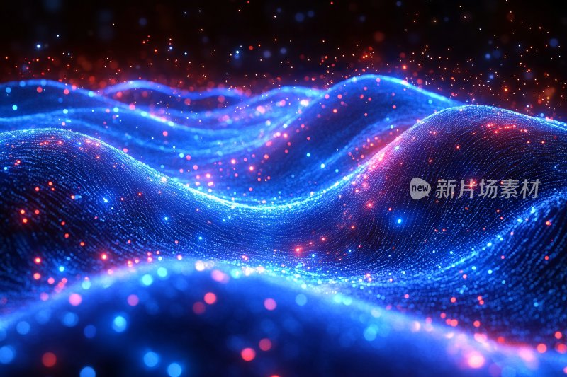 绚丽科技感波浪光影画面