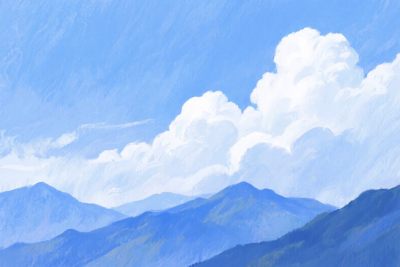 山水风景插画 山水风景插画