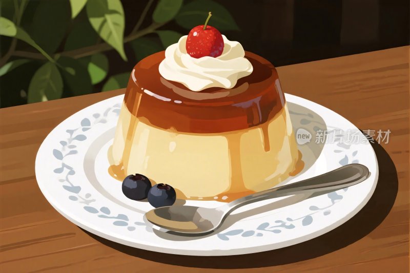 精美甜点插画