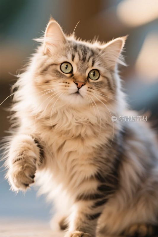 可爱长毛猫特写