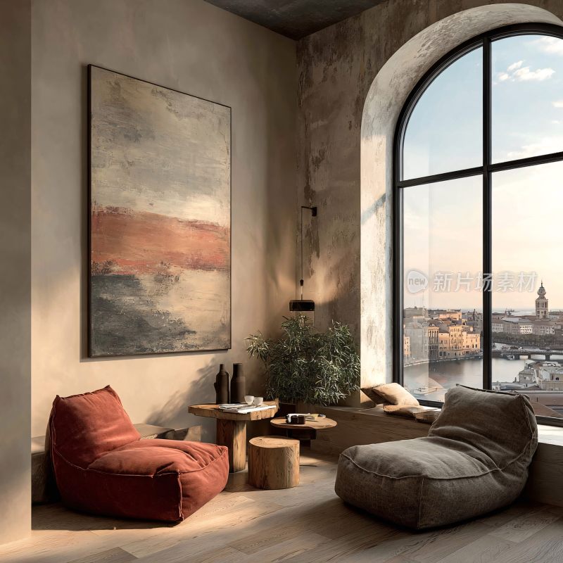 温馨现代风窗边休闲角落