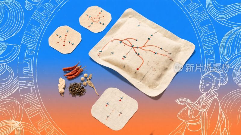 传统中医针灸用品展示