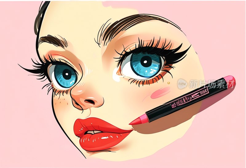 卡通眼线贴纸