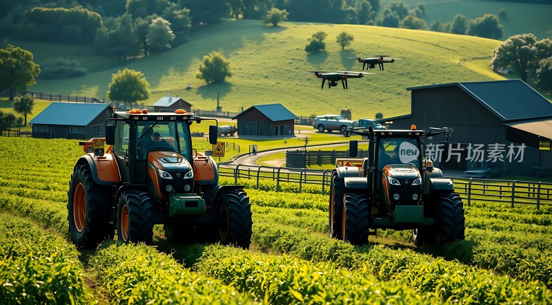 科技助力农业发展无人机与拖拉机协同作业