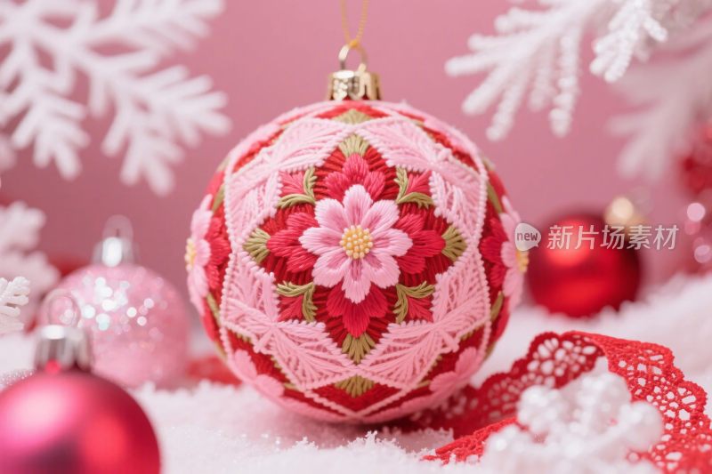 圣诞装饰球插画