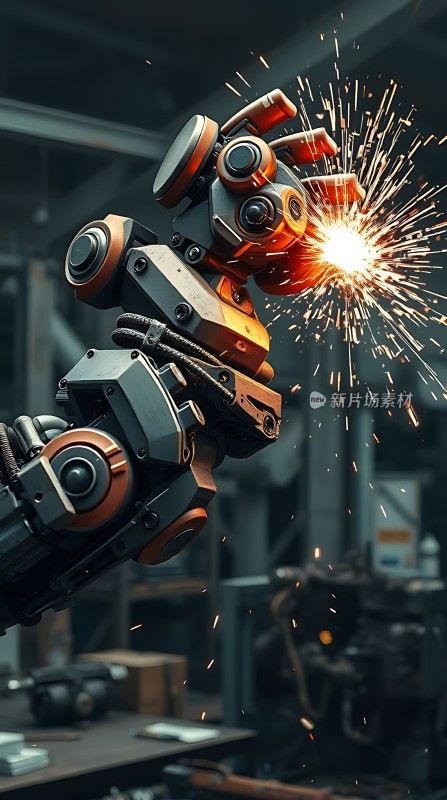 机械臂焊接火花四溅