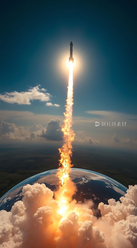 火箭升空探索宇宙奥秘