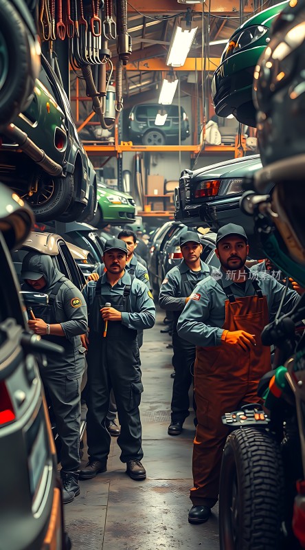 车间里的维修工人