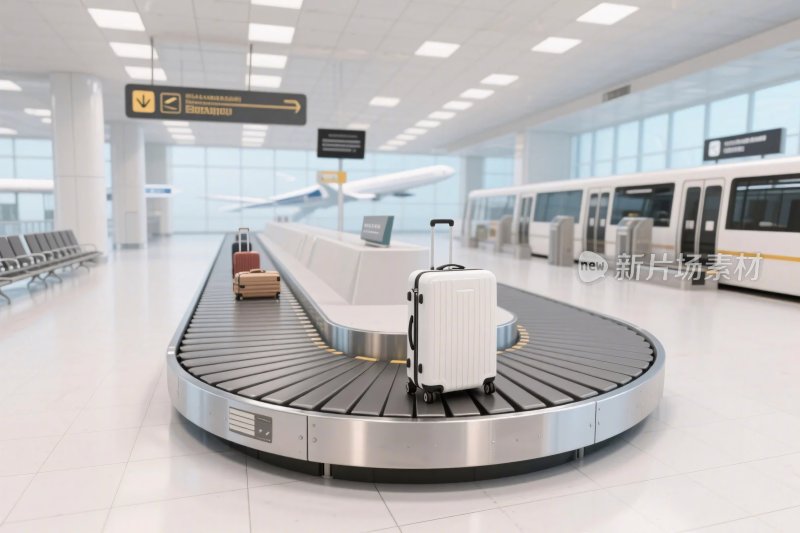 机场行李传送带场景