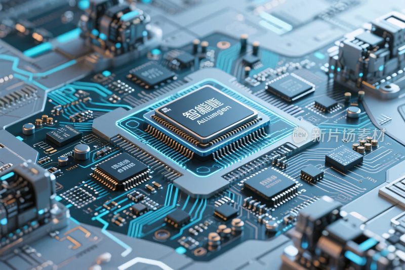 电子芯片电路板科技图