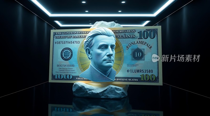 百元美钞艺术雕像