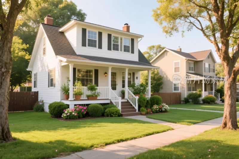 温馨独栋住宅户外场景