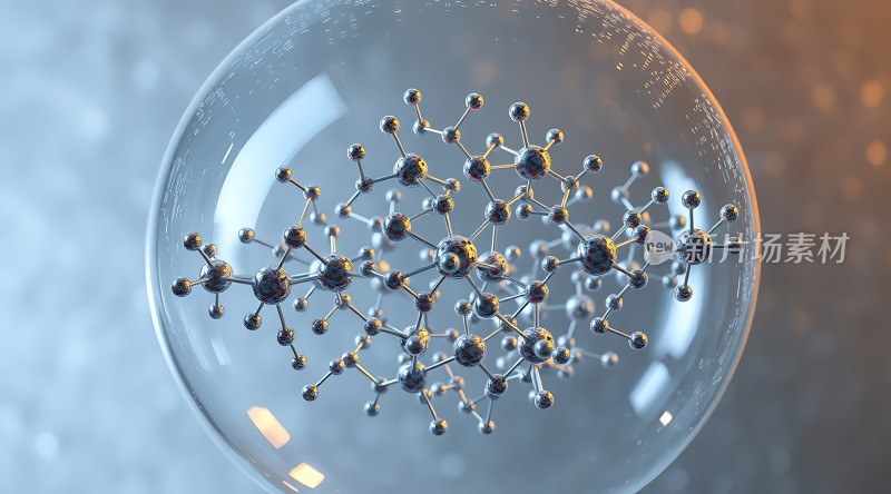 新片场素材微观世界下的分子结构探索