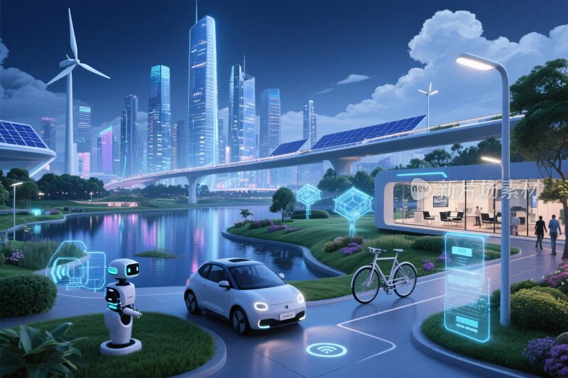 未来智能城市交通场景