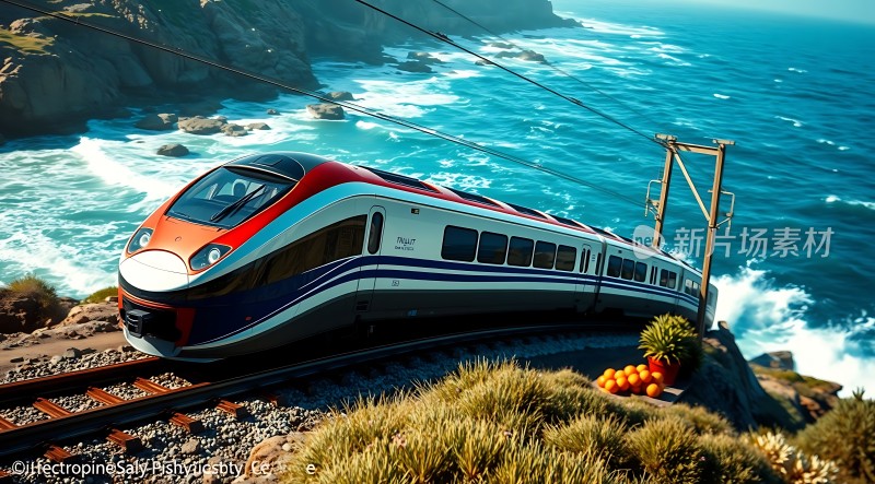 高铁驶向大海