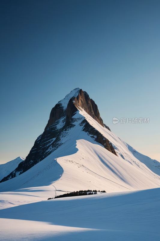 皑皑白雪景色高清风景摄影图片