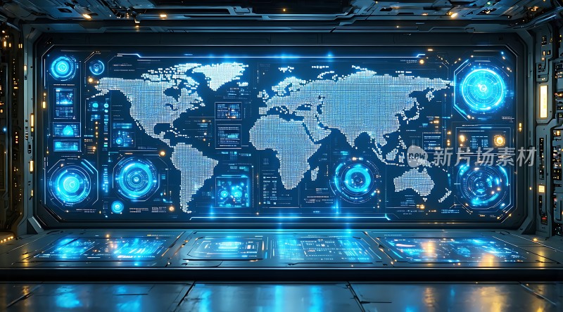 未来科技世界地图展示