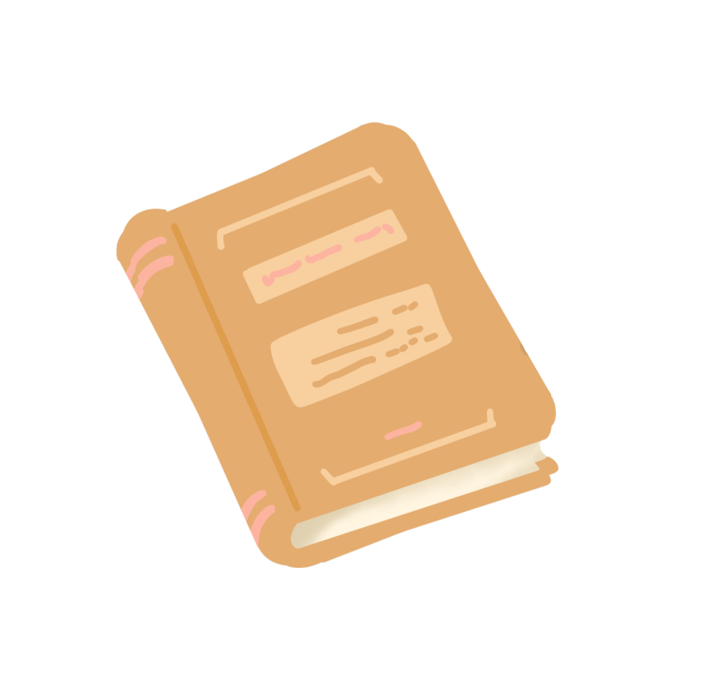 卡通风格的棕色书籍插画