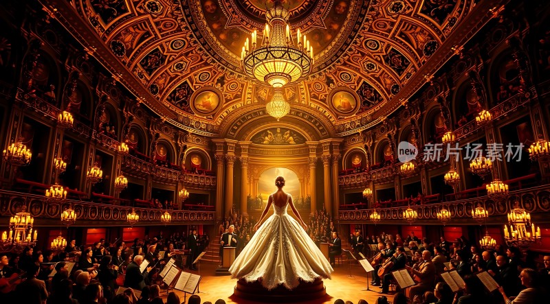 华丽舞会上的优雅新娘