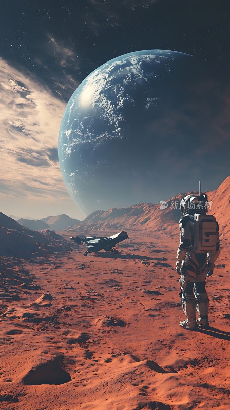 宇航员探索火星