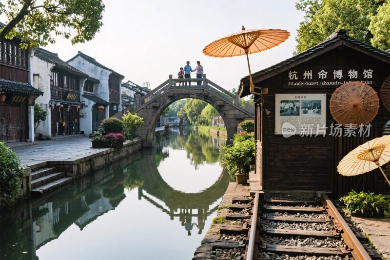 江南水乡古桥风光