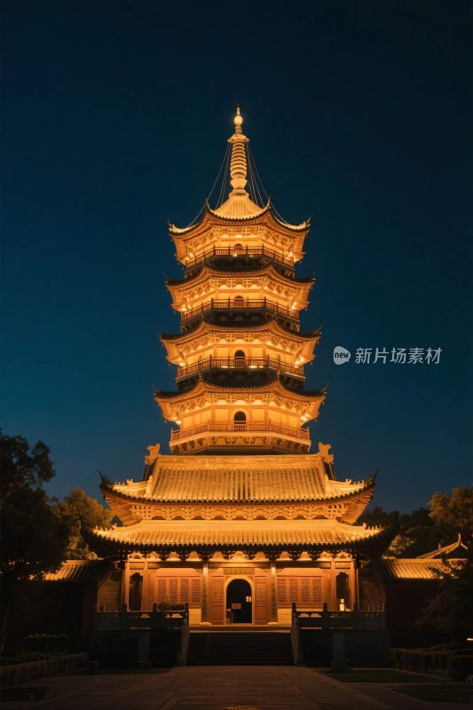 古塔夜景摄影