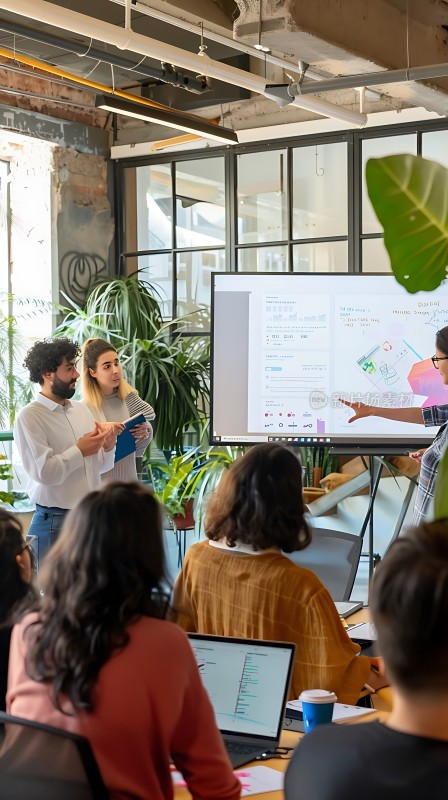 团队协作头脑风暴会议现场