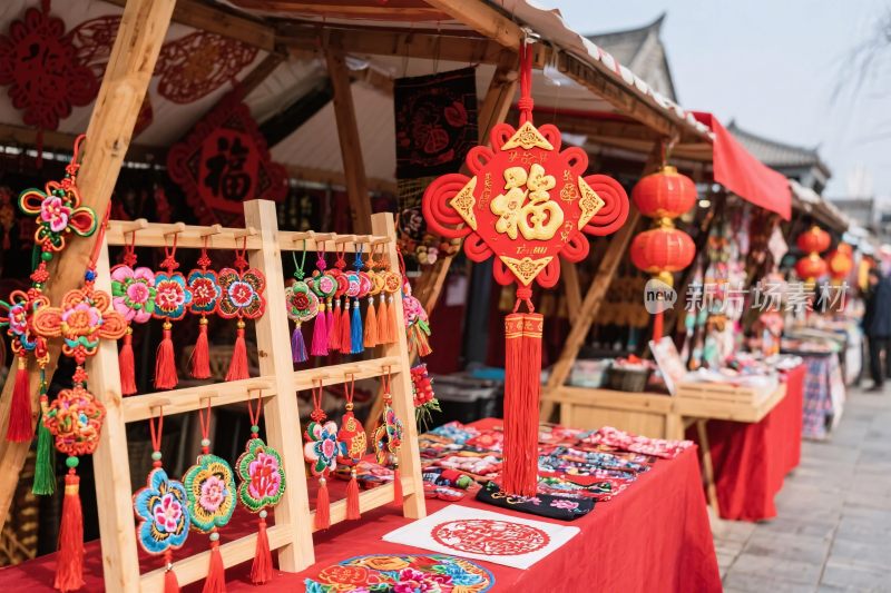 民俗集市手工艺品摊