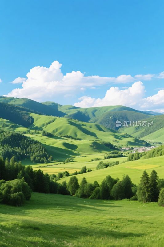 青山绿水风景图