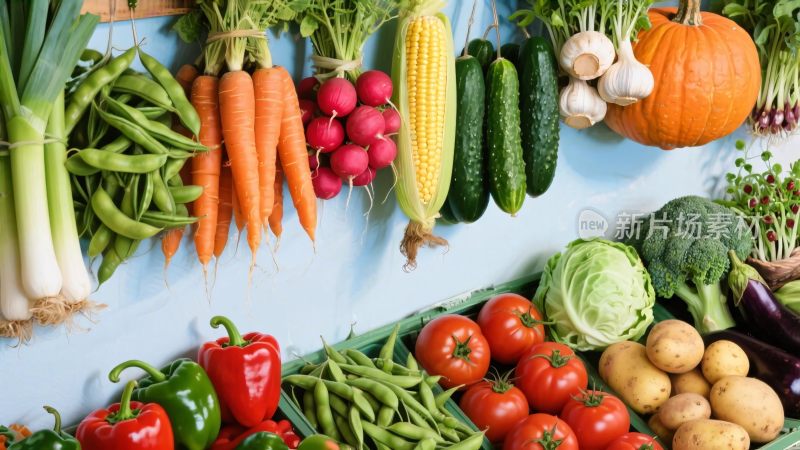新鲜蔬菜陈列图