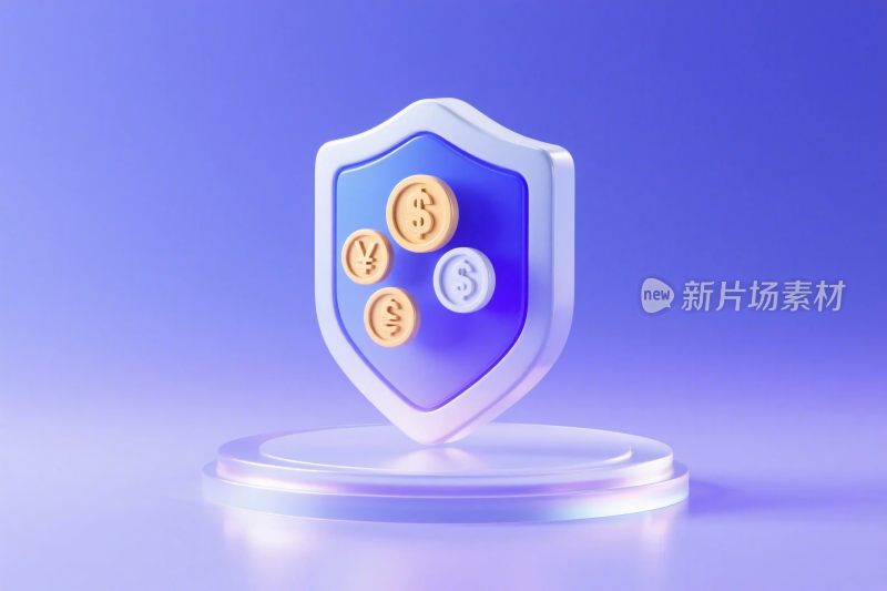 安全盾牌与货币图标