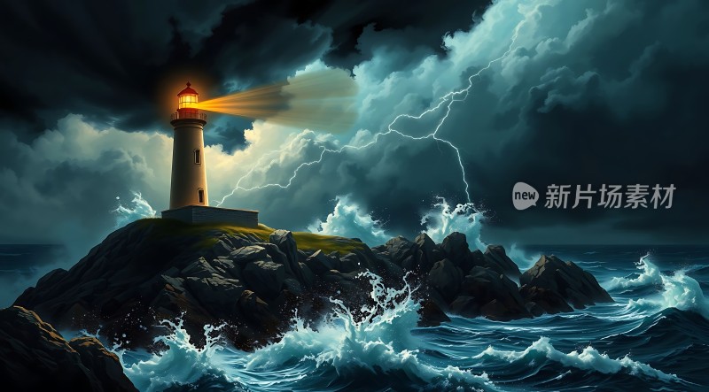 灯塔之光守护风暴之海