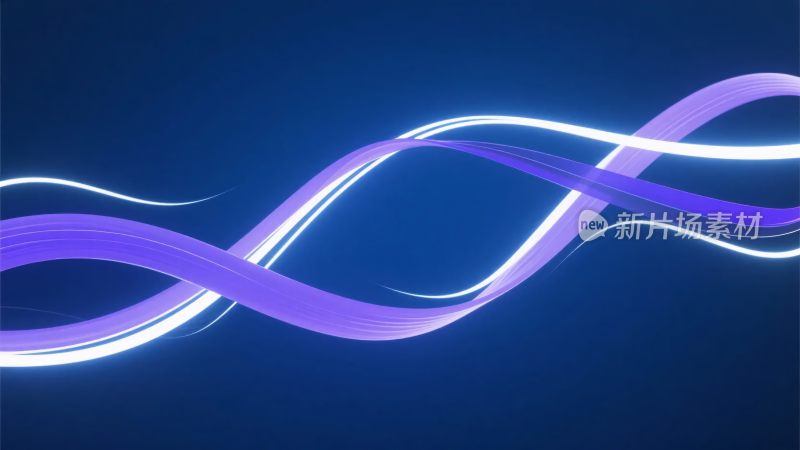 蓝色背景上的炫彩光效线条