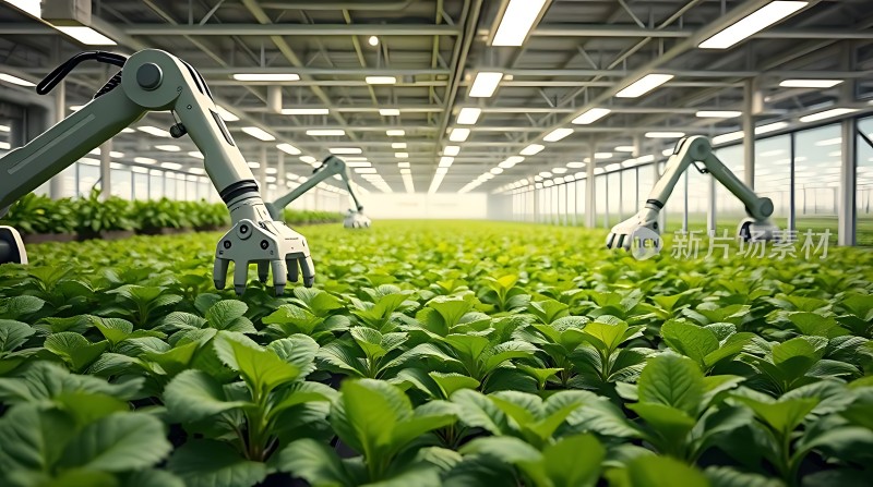 智能农业机器人高效种植绿色植物