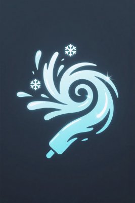 雪漩涡风元素插画