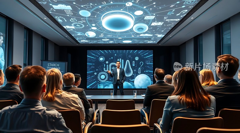 科技会议现场专家演讲引人入胜