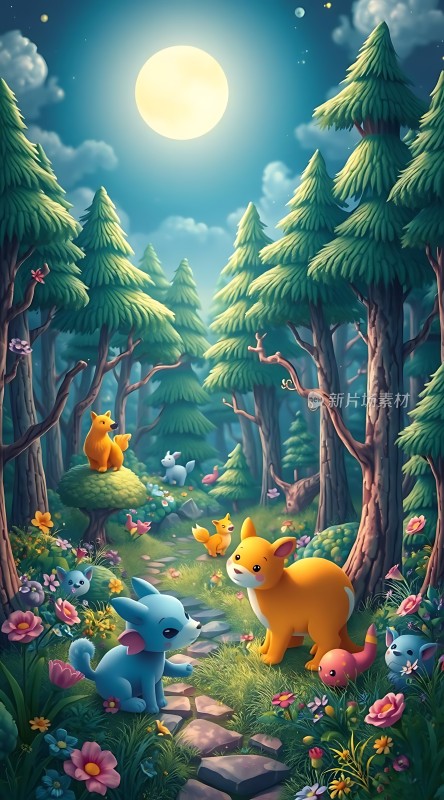 森林小精灵夜游