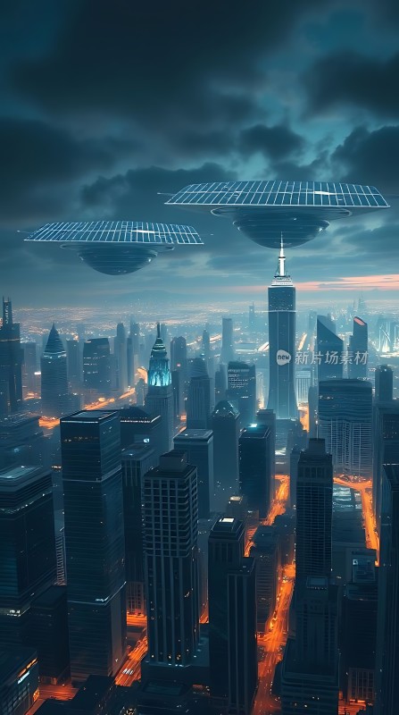 未来之城悬浮城市