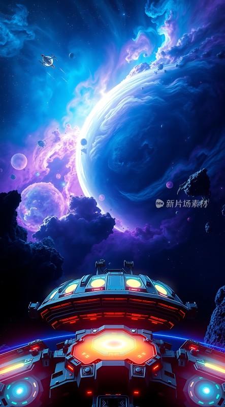星际探索未来飞船与神秘星球
