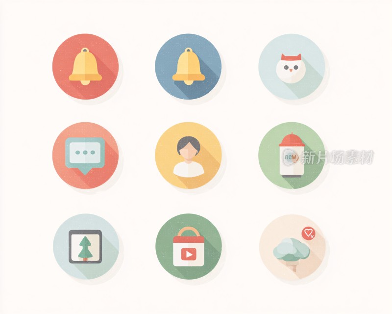 彩色扁平化图标集合