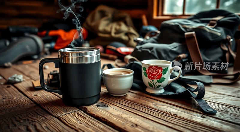 热饮与玫瑰杯温馨时刻