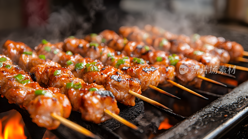 商业摄影美食佳肴食物香喷喷的烧烤肉串