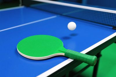 乒乓球场景插画