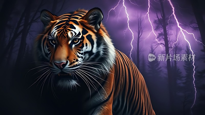 暴风雨中的雄狮