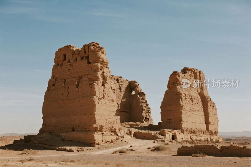 沙漠古建筑遗迹