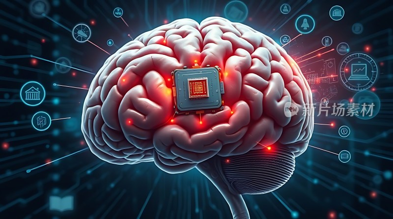 智能大脑芯片连接未来世界